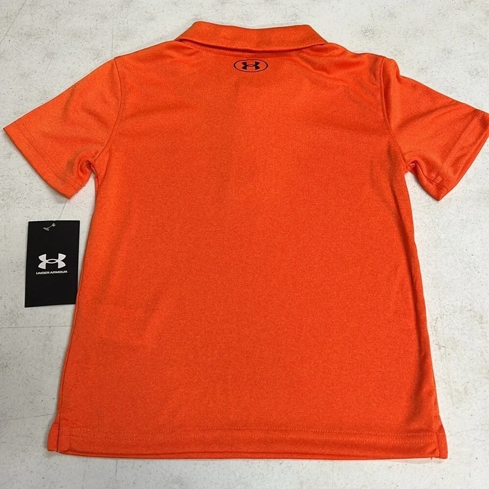 Boys Under Armour‎ Match Polo Orange Blast Size 5 New with Tags